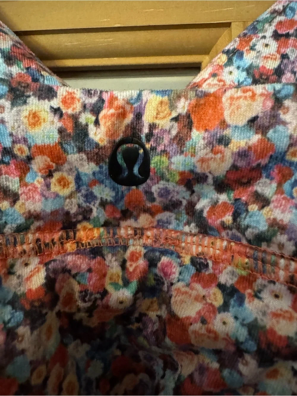 Women’s lululemon longline sports bra in Floral Pink Multi. Light support- Sz 10